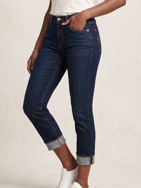 Rag & Bone Heritage Capri Jeans Dark Wash Size 26 | Cuffed Crop Denim